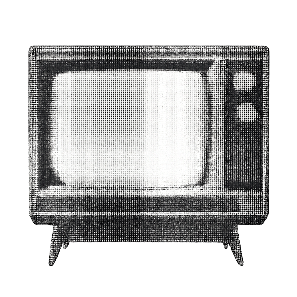 Halftone vintage television